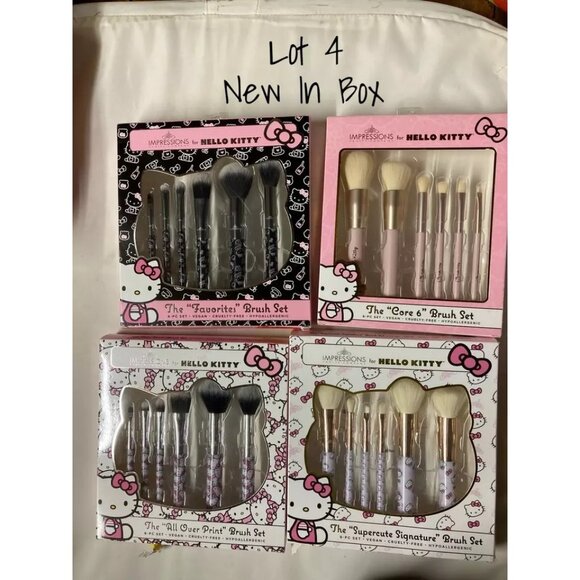 Hello Kitty Brush Set's Impressions  X 4 Limited Edition New With Box - Picture 1 of 9